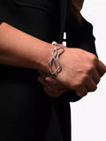 Andea sterling silver woven wire cuff bracelet (British brand)