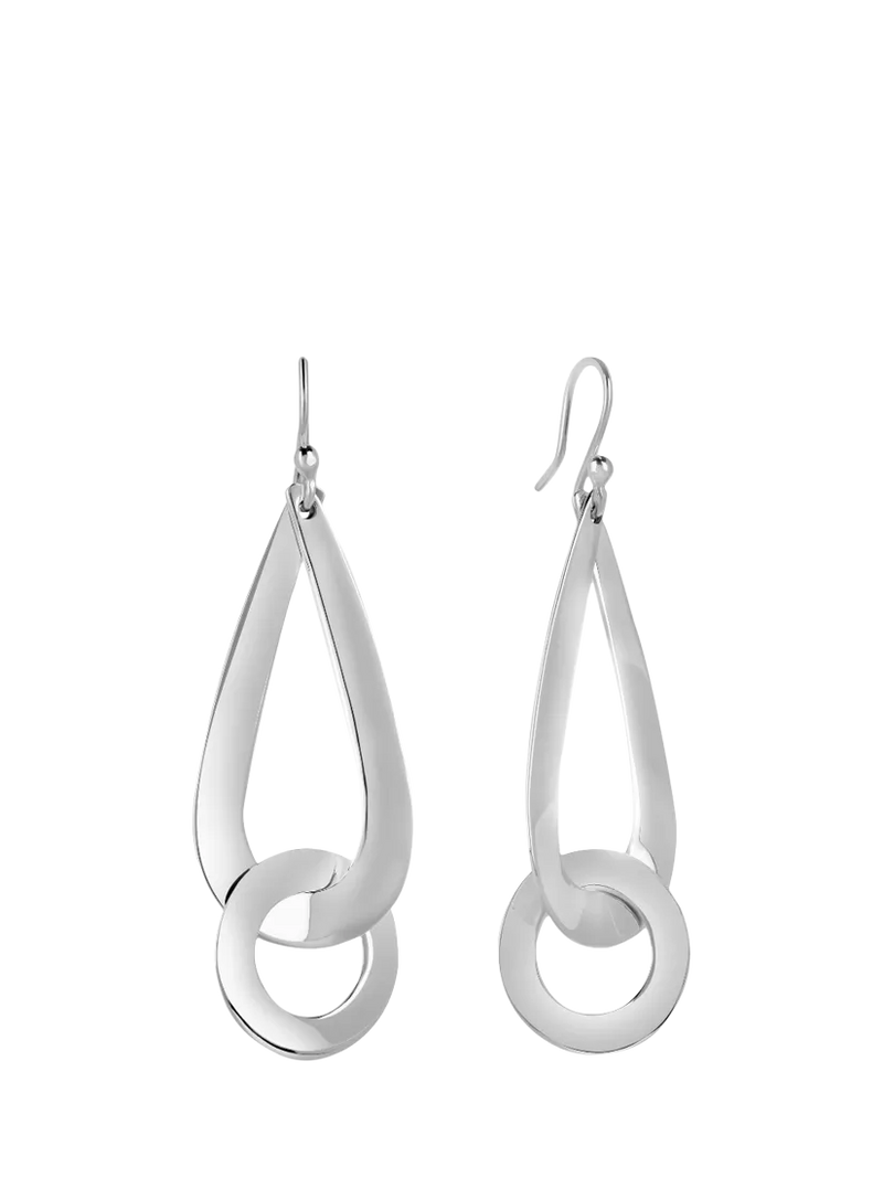 Andea sterling silver large open teardrop earrings, imported from the UK