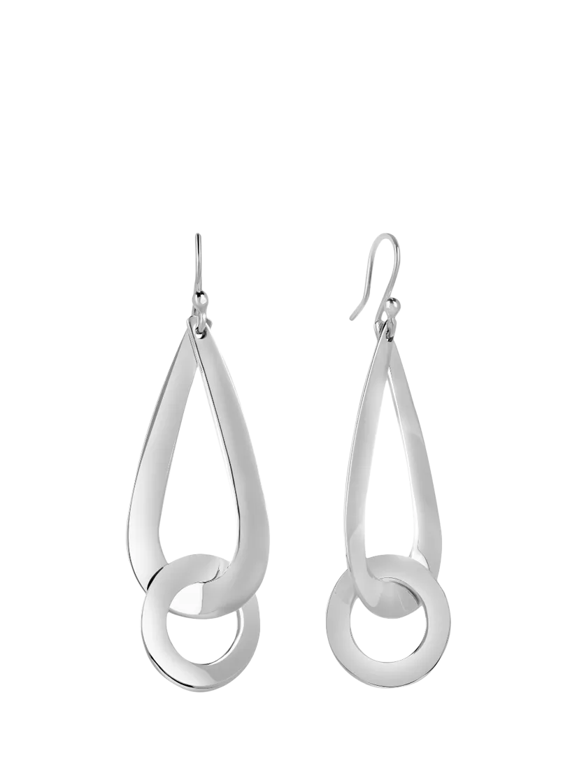 Andea sterling silver large open teardrop earrings, imported from the UK