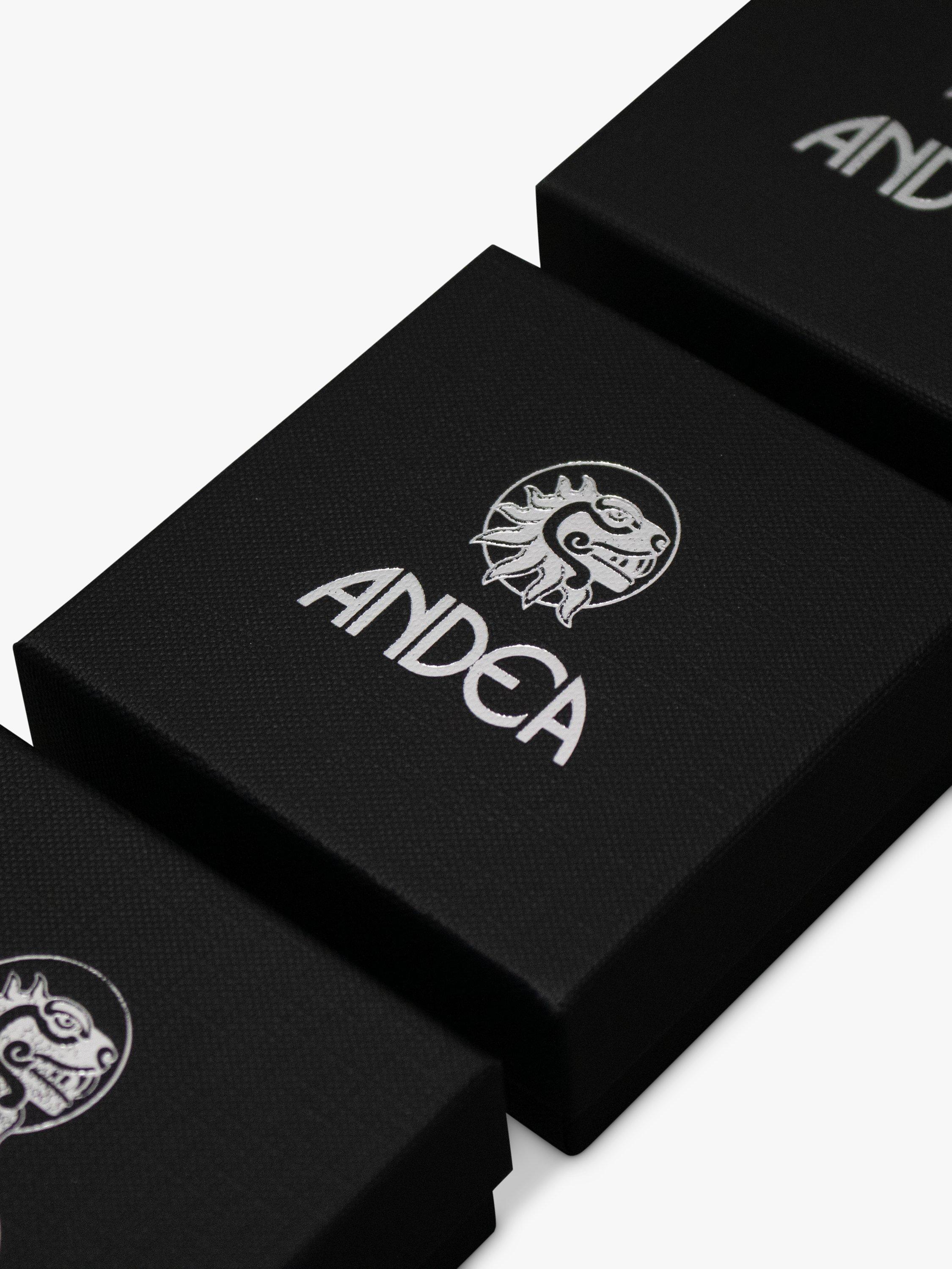 Andea drop earrings oval and ball design 5cm (British brand)