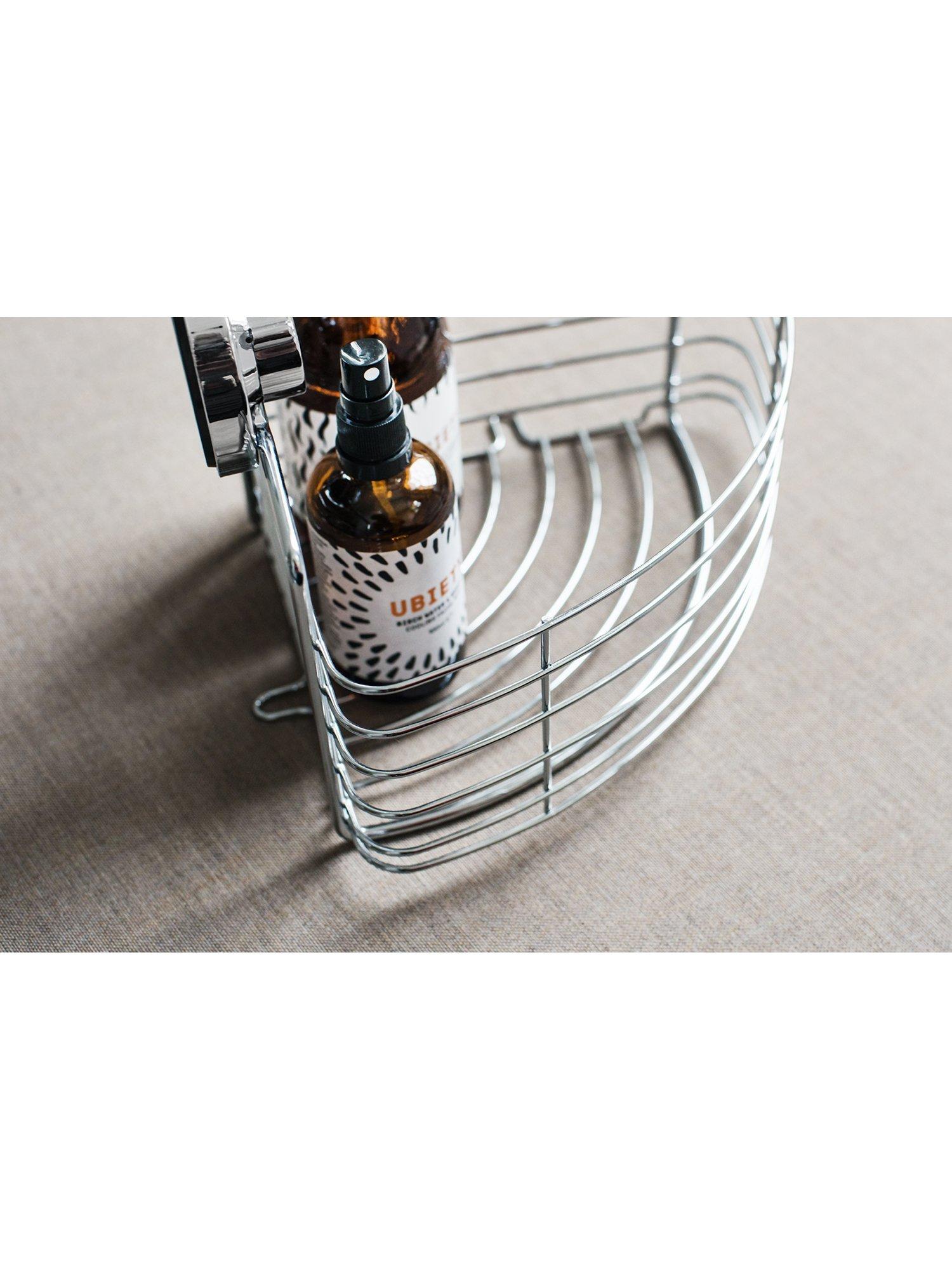 BlissHome corner suction shower basket chrome - British brand