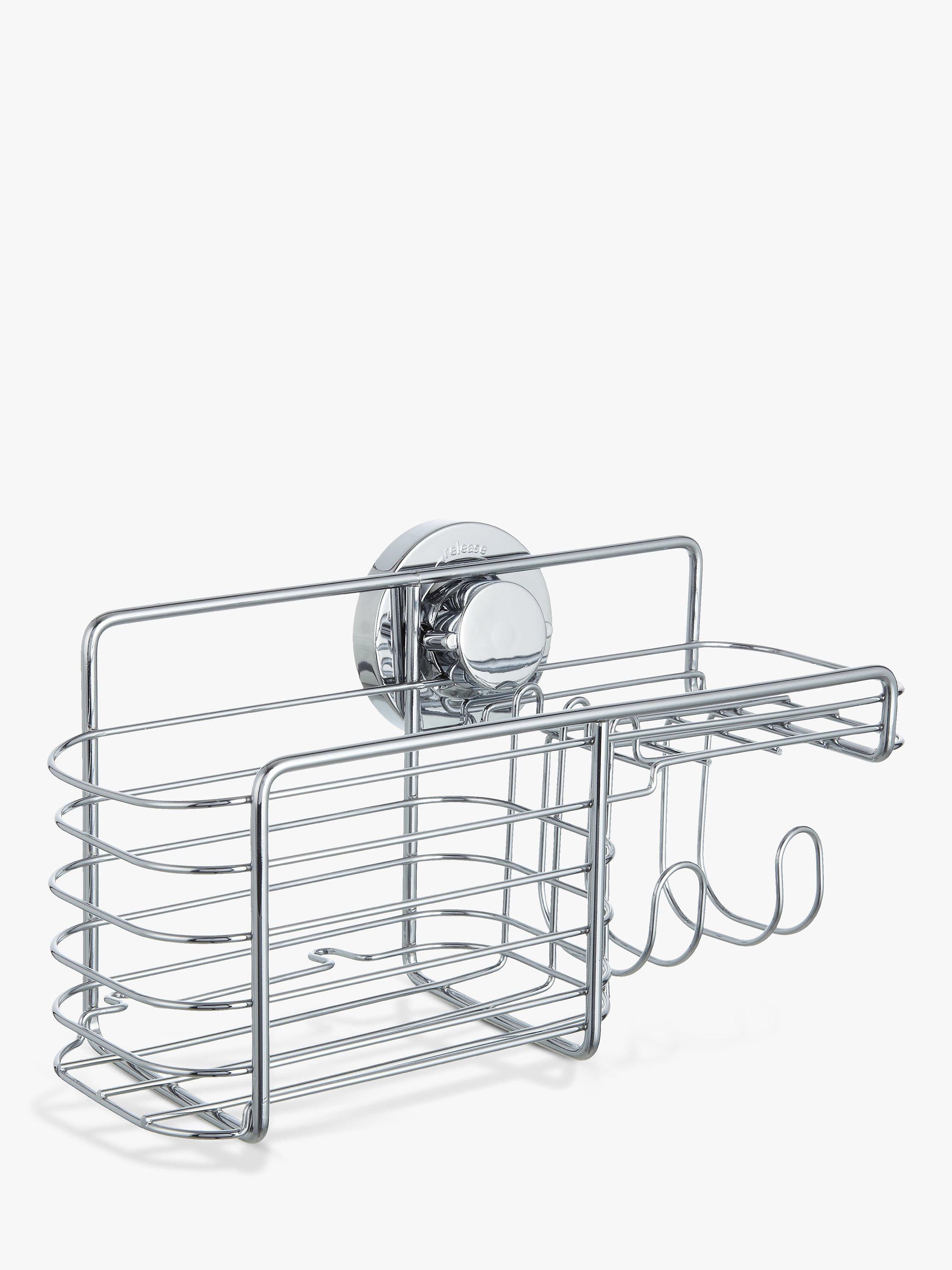 BlissHome suction shower basket with soap dish and hooks - British product