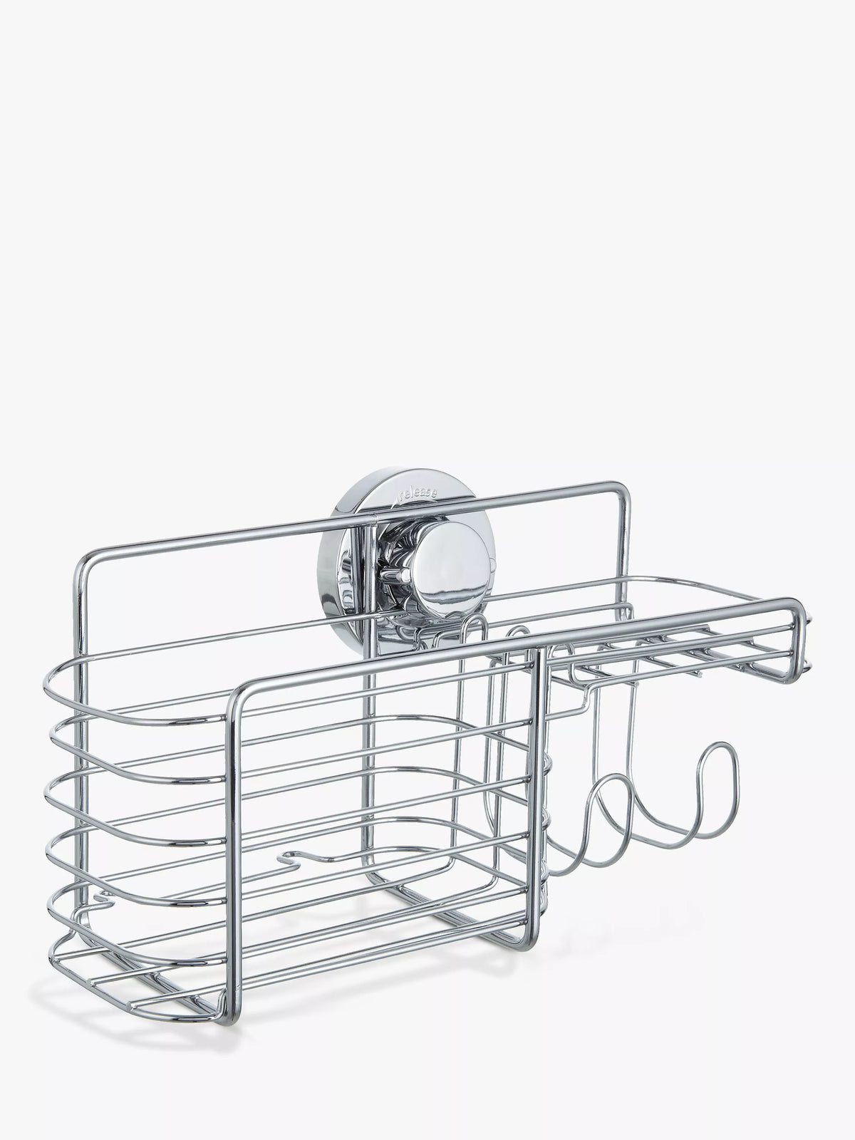 BlissHome suction shower basket with soap dish and hooks - British product