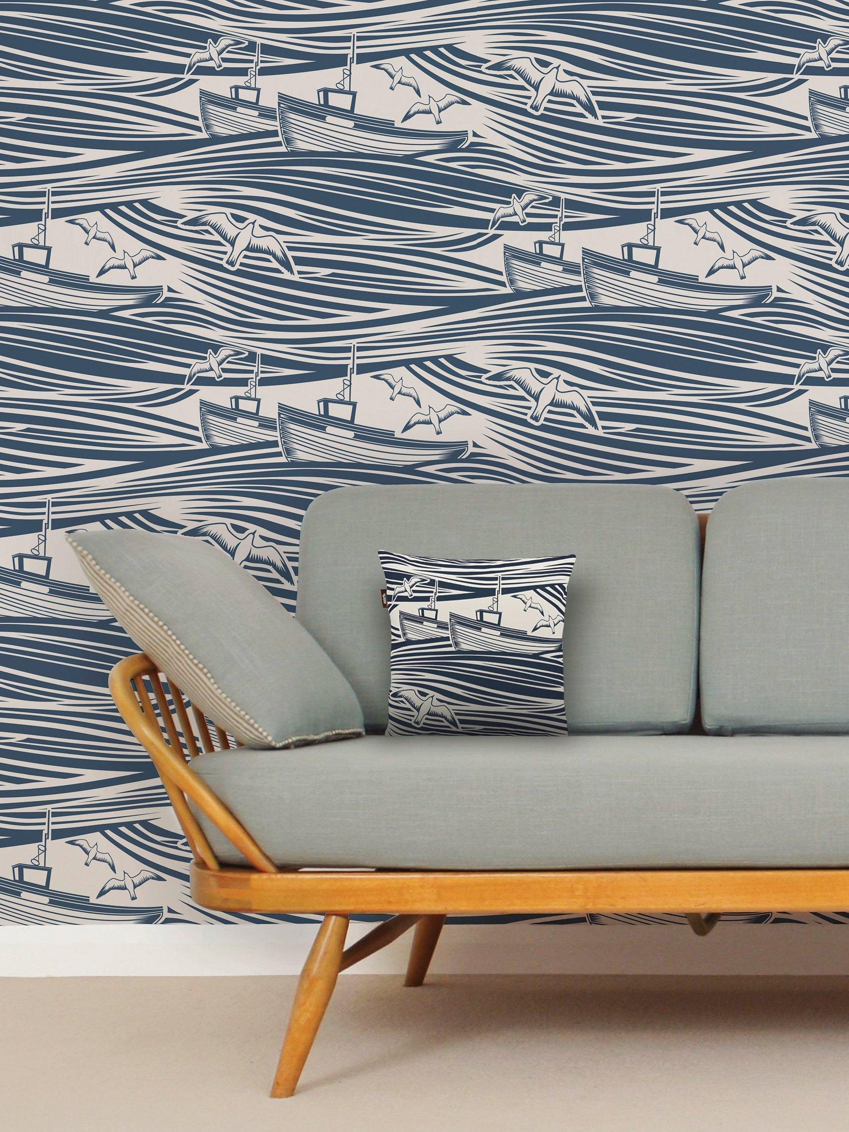 Mini Moderns Whitby wallpaper coastal design 10m by 52cm, UK version