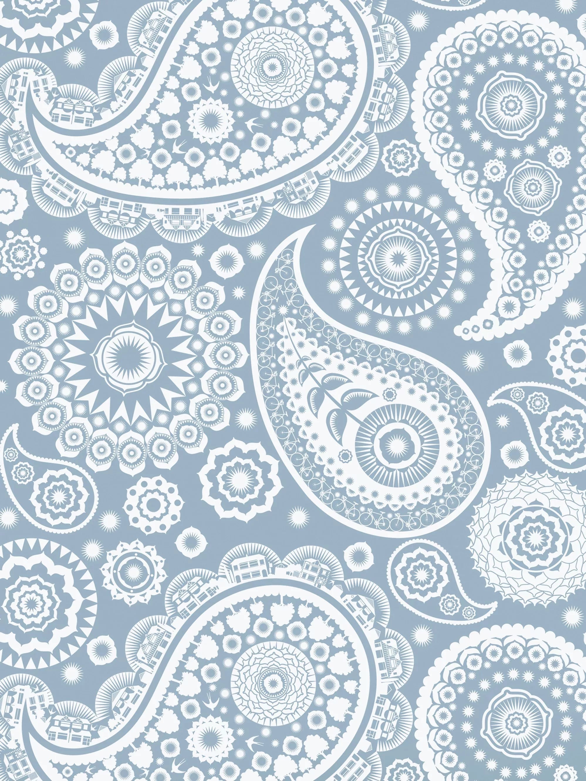Mini Moderns Paisley Crescent Wallpaper L10m x W52cm