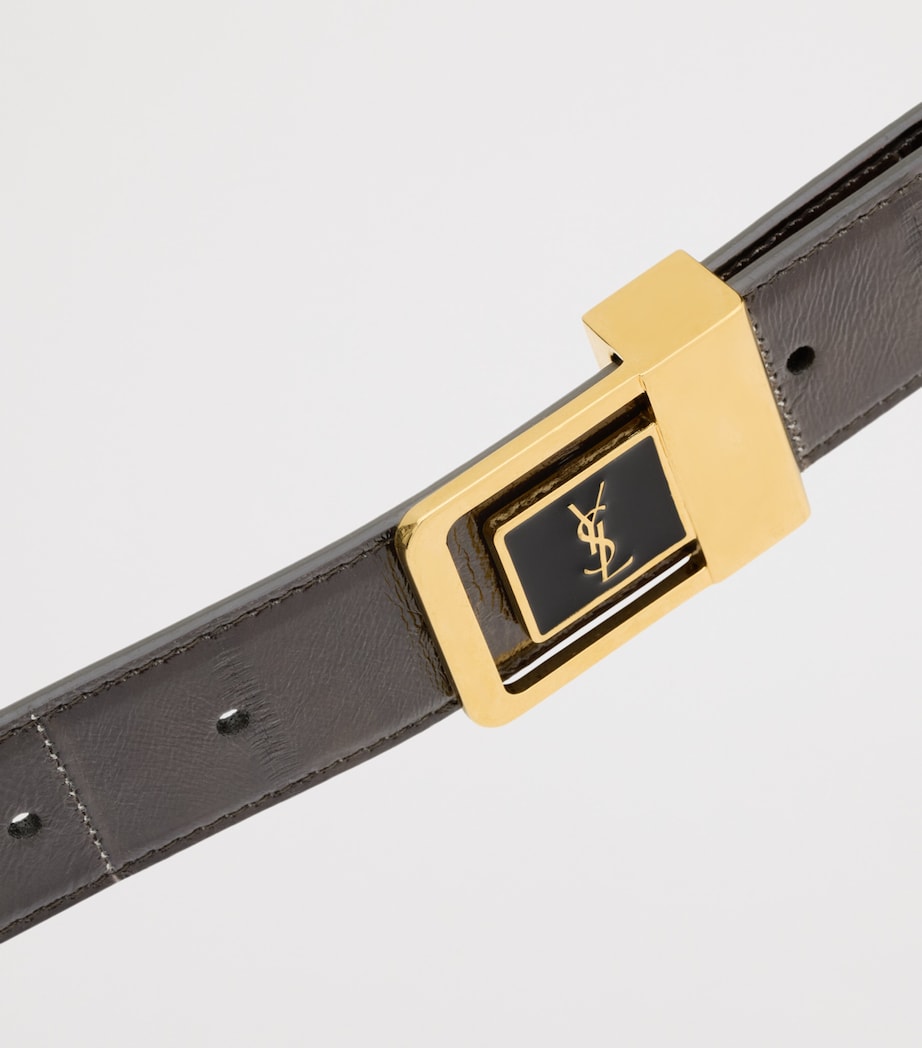 Saint Laurent gold-tone logo belt 3cm calfskin, UK version