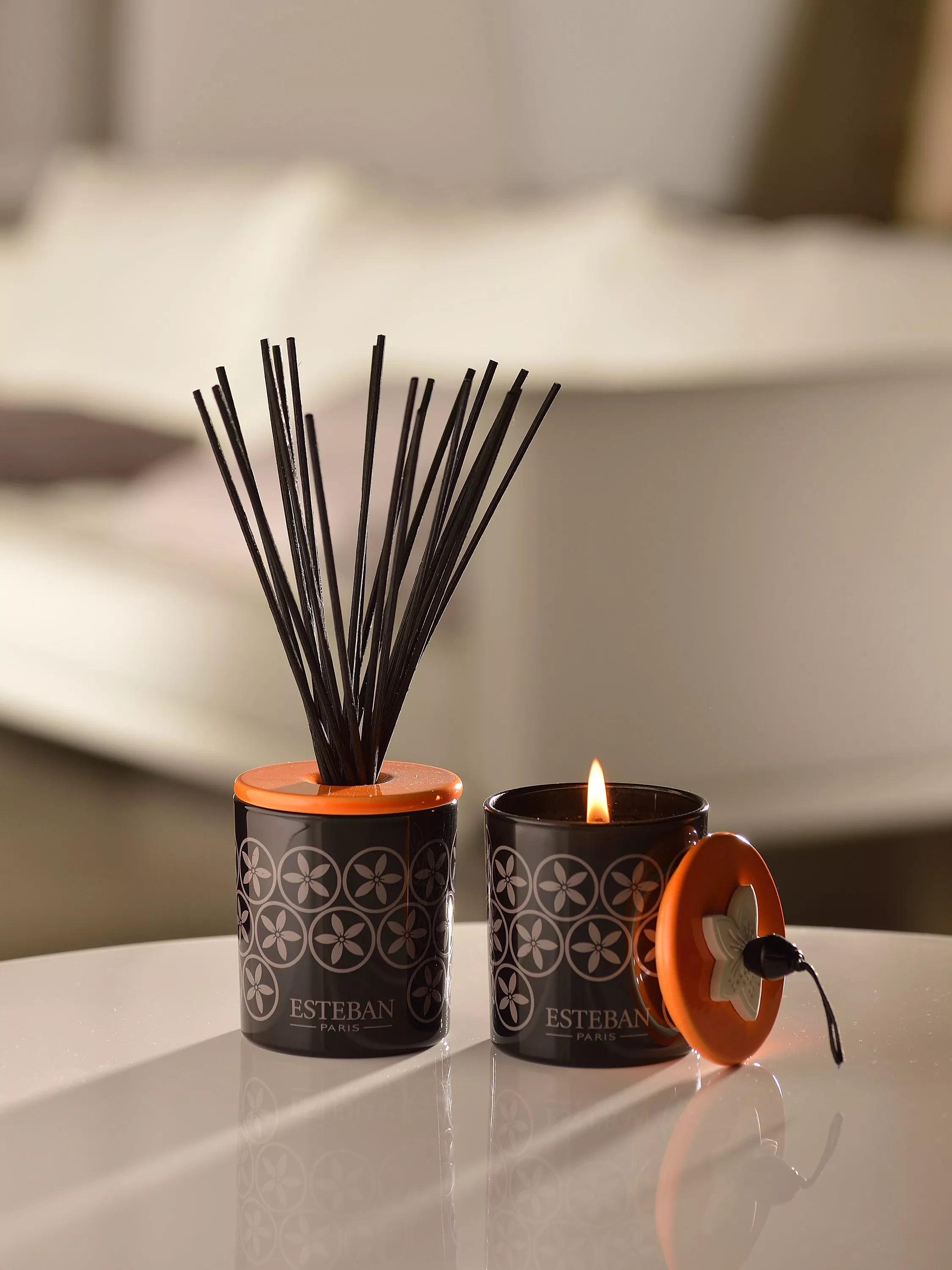 Esteban neroli scented decorated candle 180g - British product