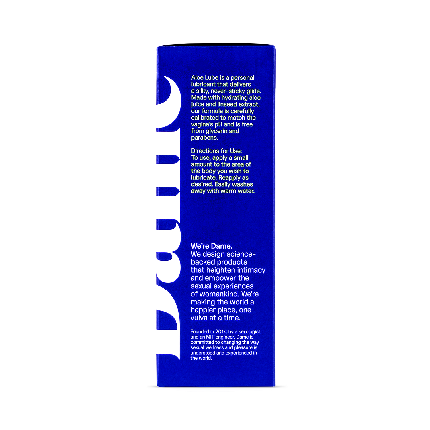 Dame Aloe Lubricant 118ml personal lubricant - British product