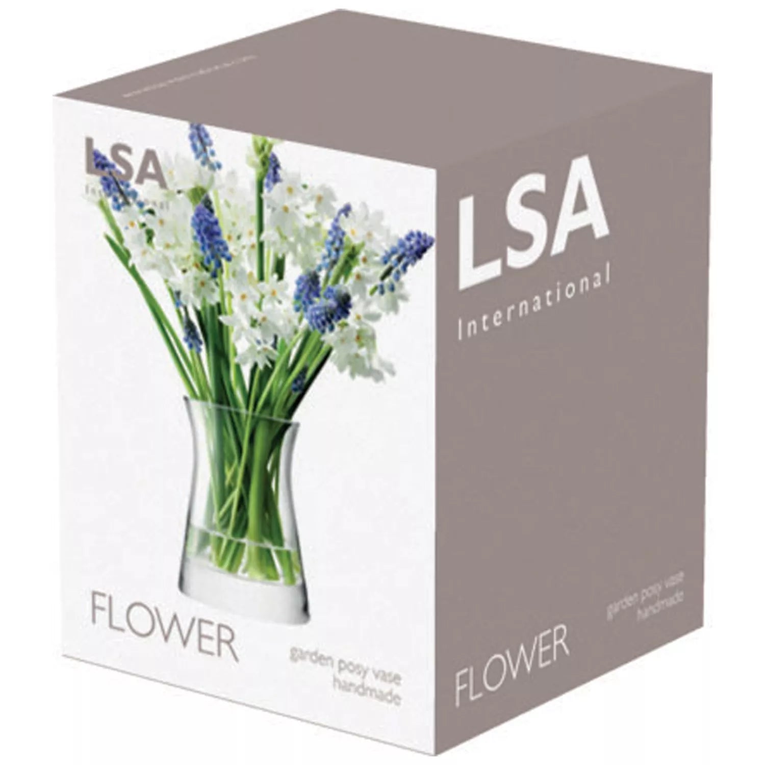 LSA International Flower Garden Posy Vase clear H13cm, UK version