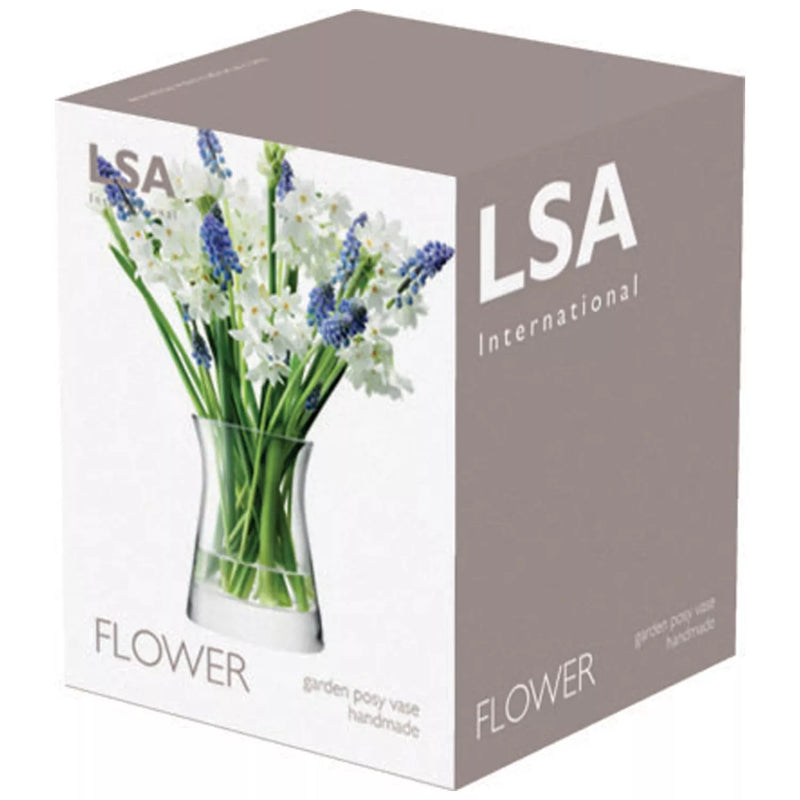 LSA International Flower Garden Posy Vase clear H13cm, UK version