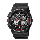 Casio G-SHOCK digital watch LED backlight black resin strap, imported from the UK