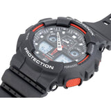 Casio G-SHOCK digital watch LED backlight black resin strap, imported from the UK