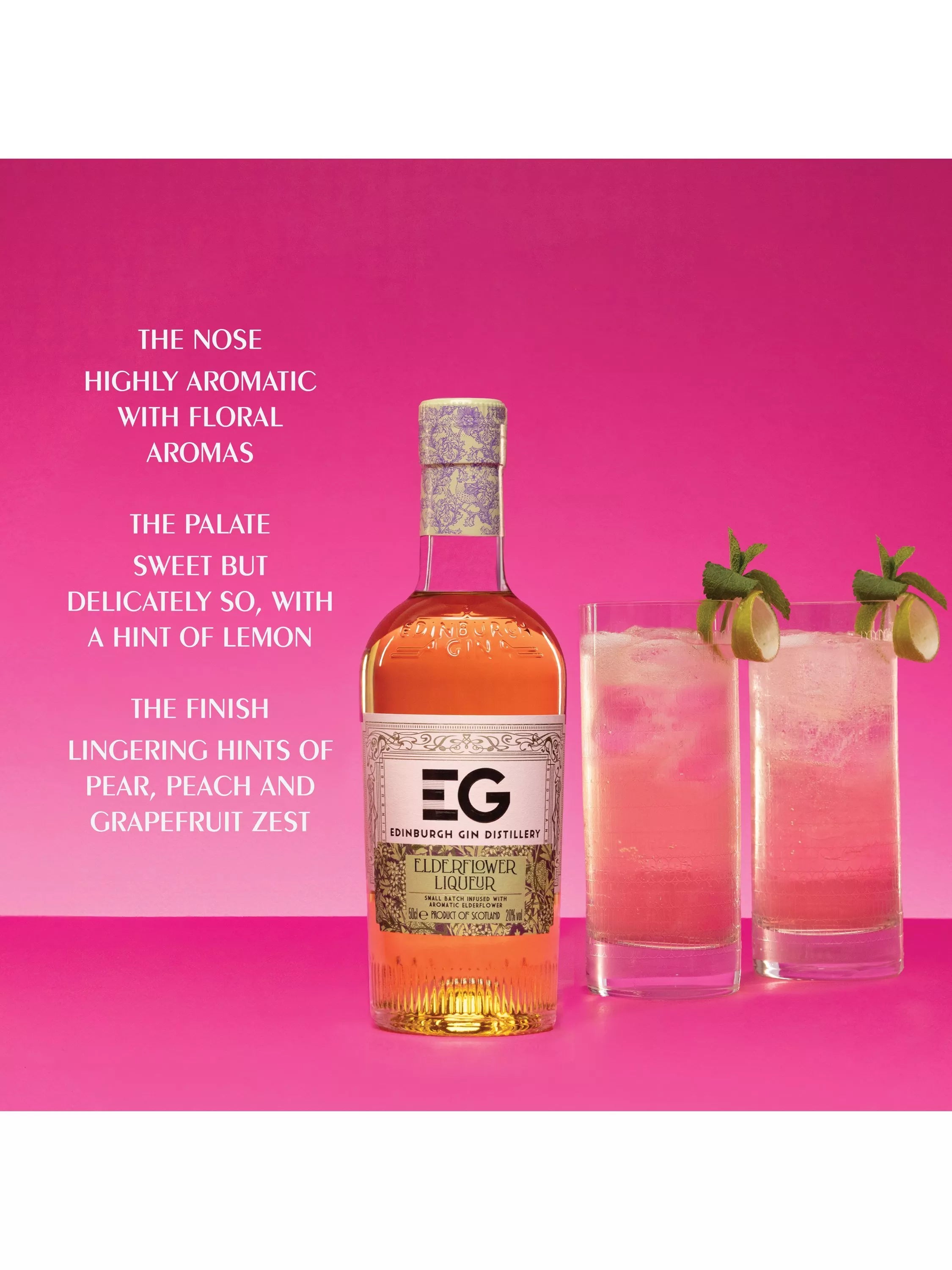 Edinburgh Gin elderflower liqueur 50cl bottle - British product
