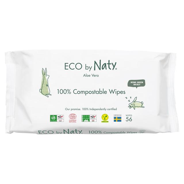 Naty Eco Wipes with Aloe Vera   56 per pack GOODS M&S   