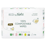 Eco by Naty Unscented Wipes Multipack   3 x 56 per pack GOODS M&S   