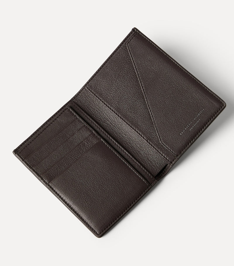 Brunello Cucinelli leather bifold card holder - British product