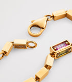 Suzanne Kalan block chain bracelet with pastel sapphires, imported from the UK