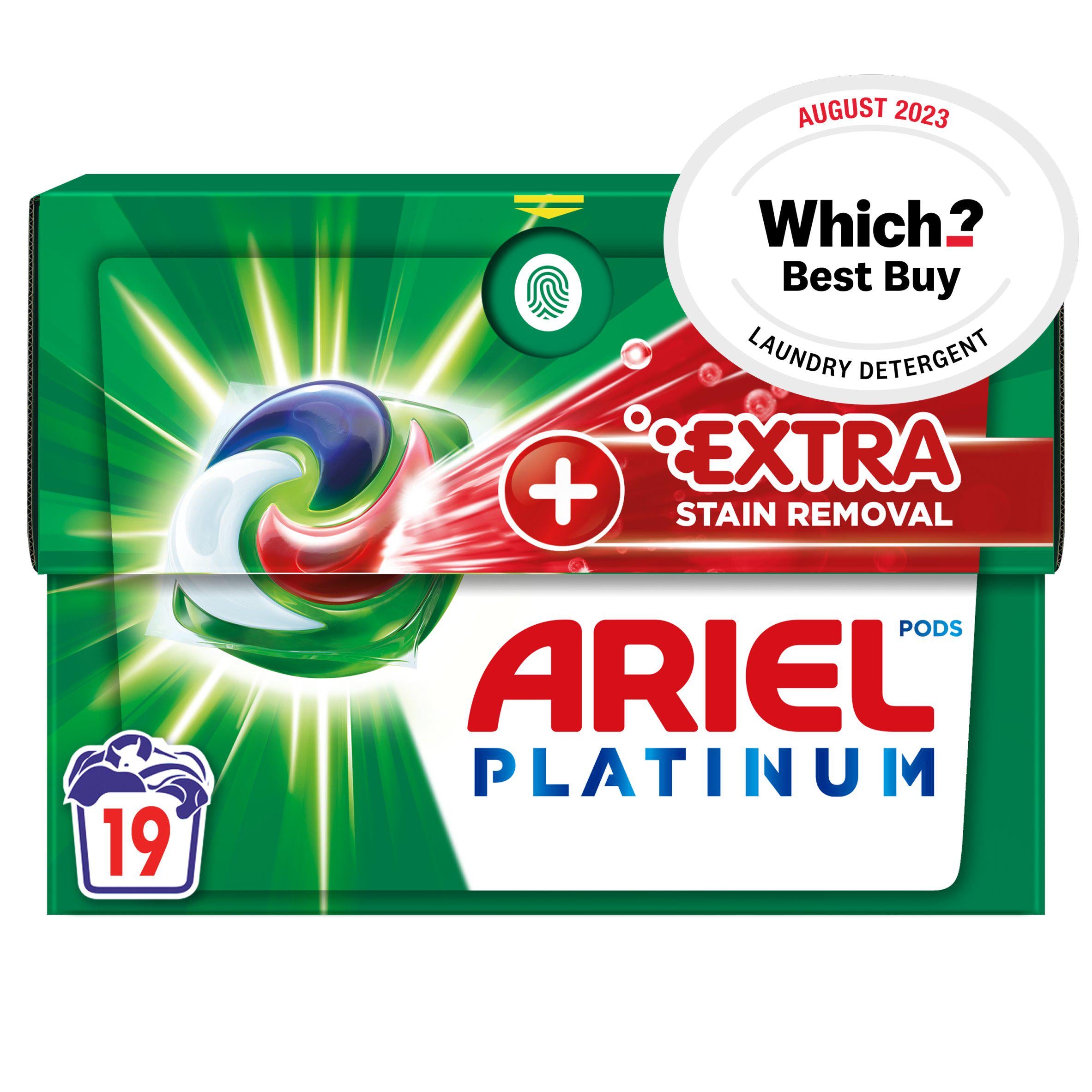 Ariel Platinum Pods Washing Liquid Capsules Extra Stain Removal 19 Washes GOODS Sainsburys   