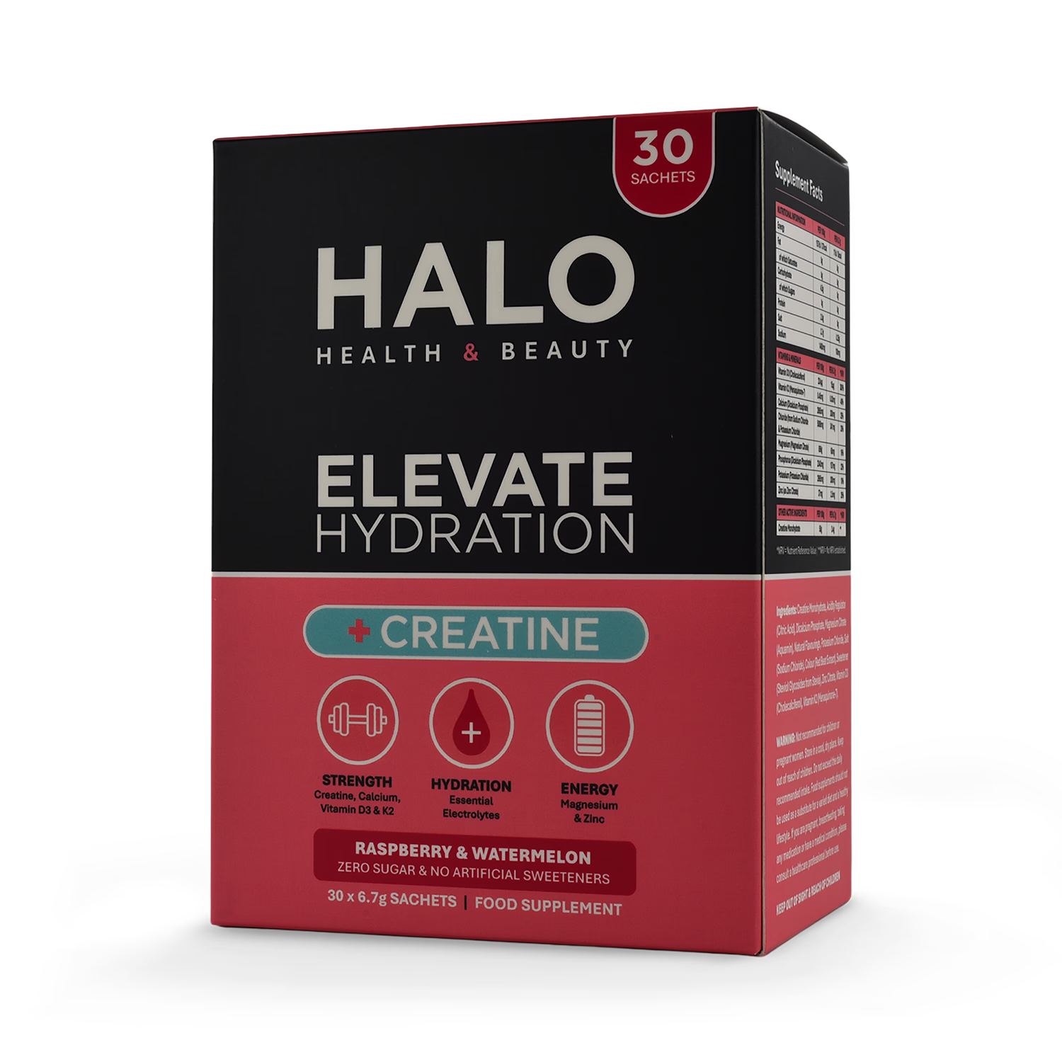 Halo Elevate hydration creatine powder 30 sachets, UK version