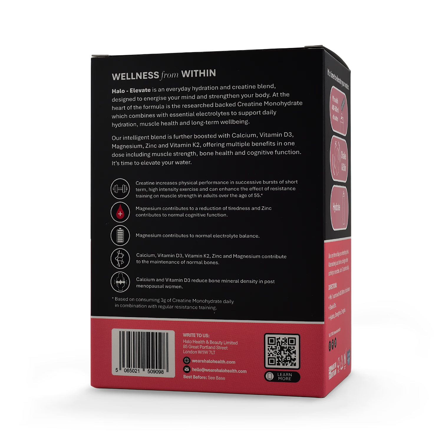Halo Elevate hydration creatine powder 30 sachets, UK version