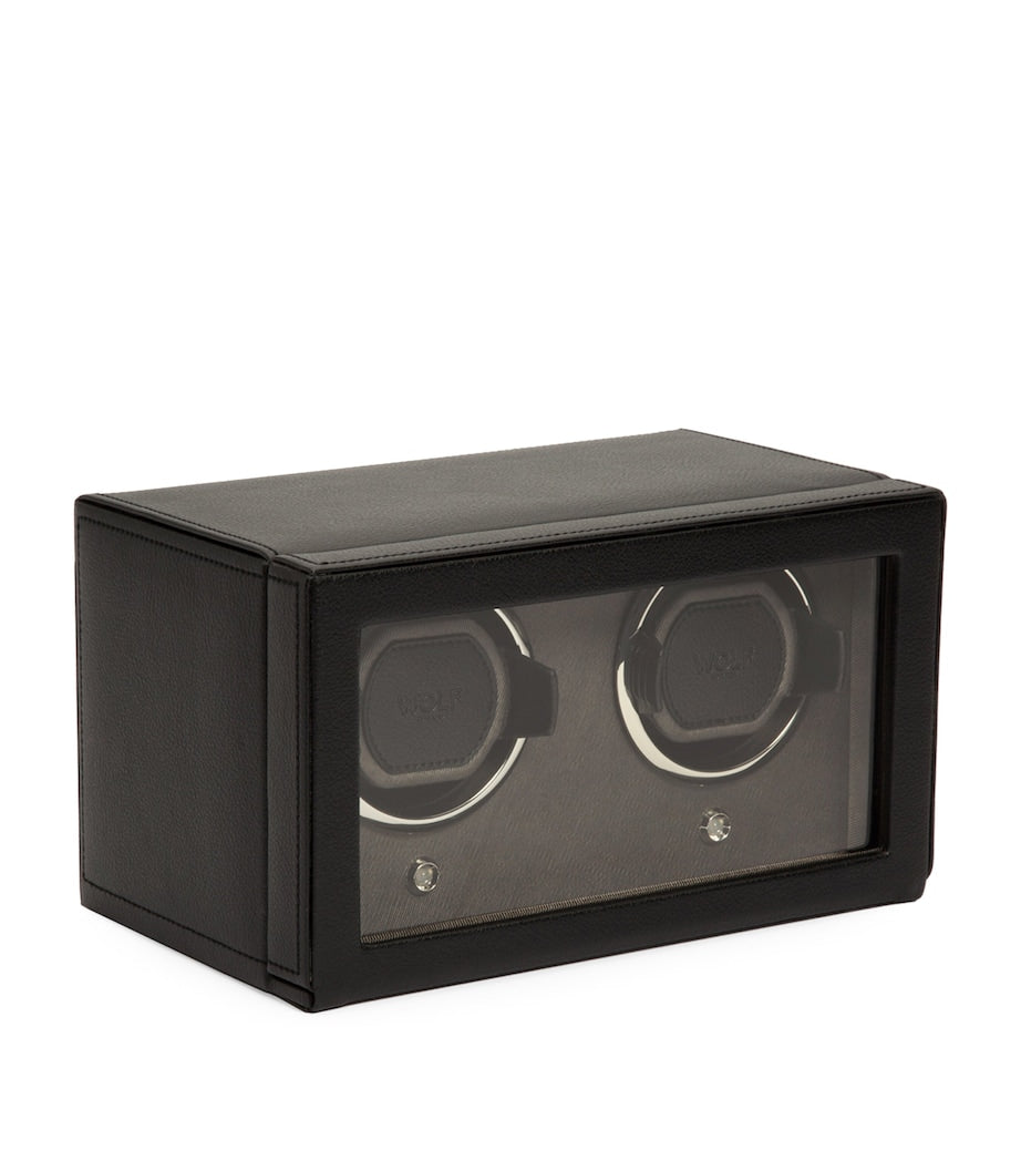 WOLF Cub double watch winder with cover in vegan leather - British product