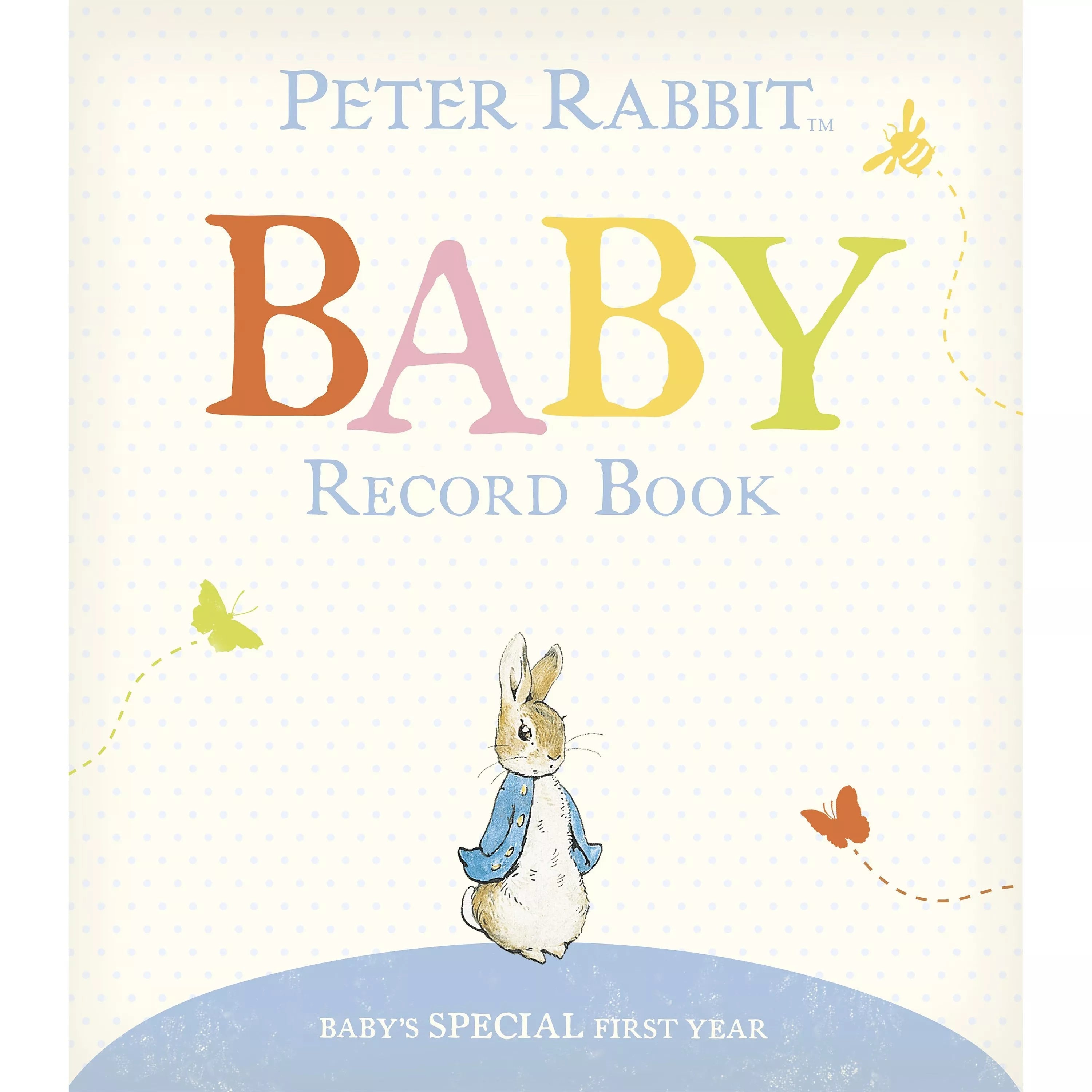 Rainbow Designs Peter Rabbit baby record book, imported from the UK
