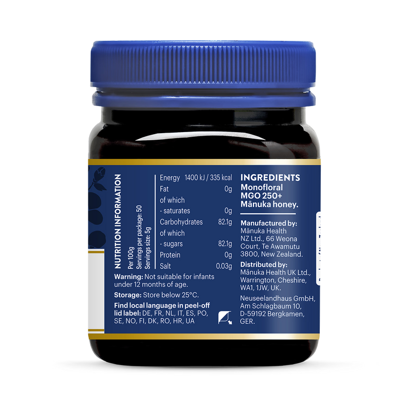 Manuka Health manuka honey MGO 250+ 250g (British brand)