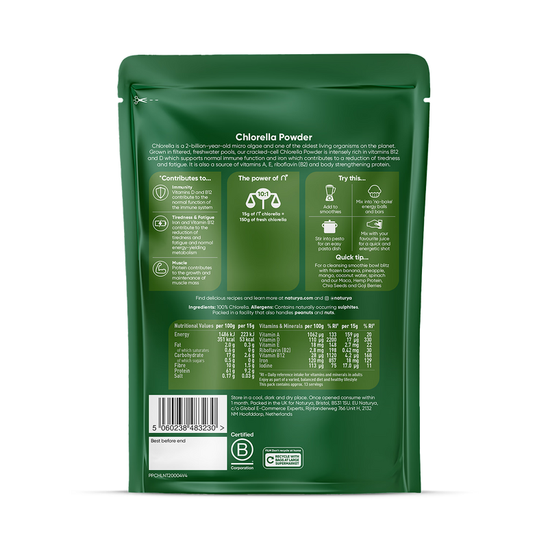 Naturya Chlorella Powder 200g, imported from the UK