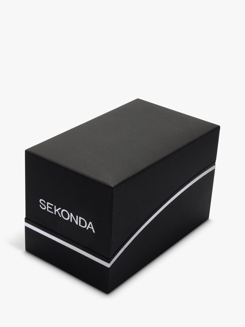 Sekonda men's date dial leather strap watch - British product