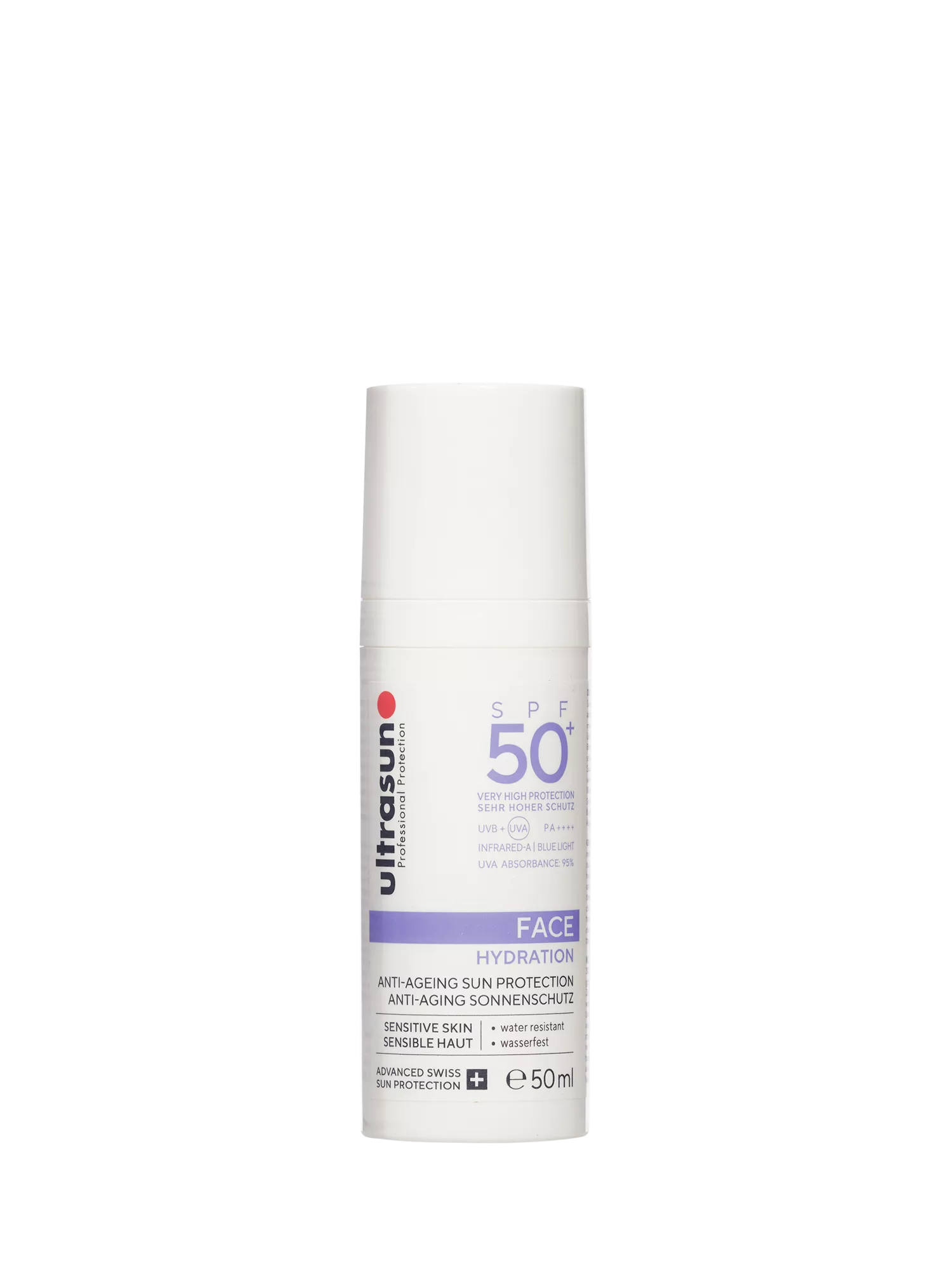 Ultrasun SPF 50+ Anti-Ageing Ultra Sensitive Facial Sun Cream 50ml (British brand)
