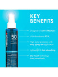 Ultrasun SPF 50 Sports Transparent sun protection spray 150ml (British brand)