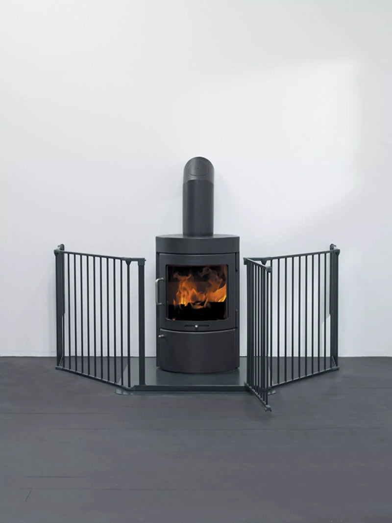 BabyDan XL fire surround safety gate in black - British product