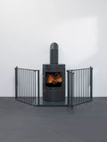 BabyDan XL fire surround safety gate in black - British product