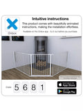 BabyDan XL fire surround safety gate in black - British product