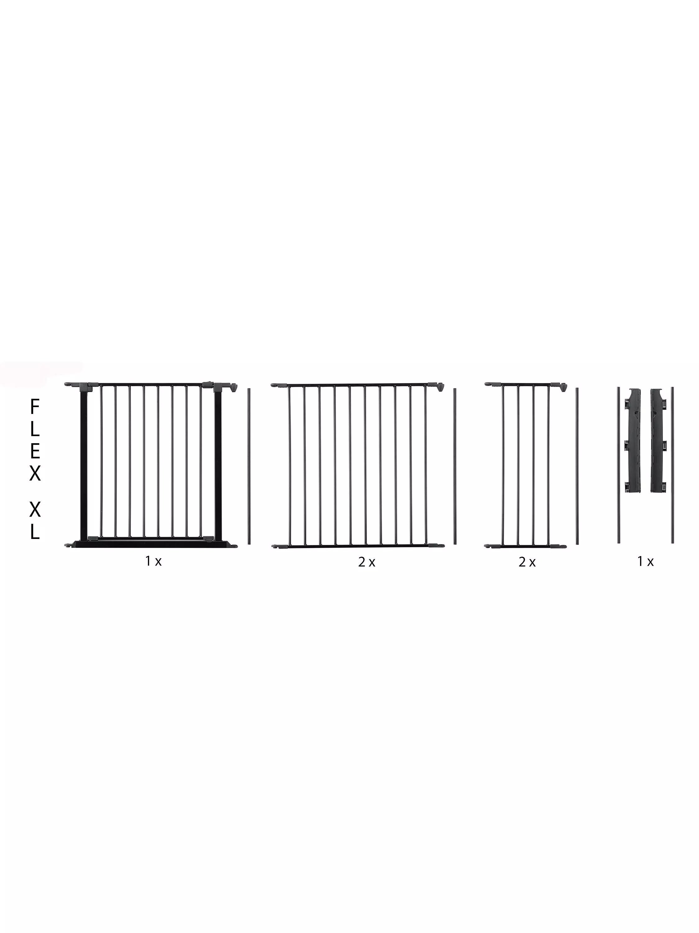 BabyDan XL fire surround safety gate in black - British product