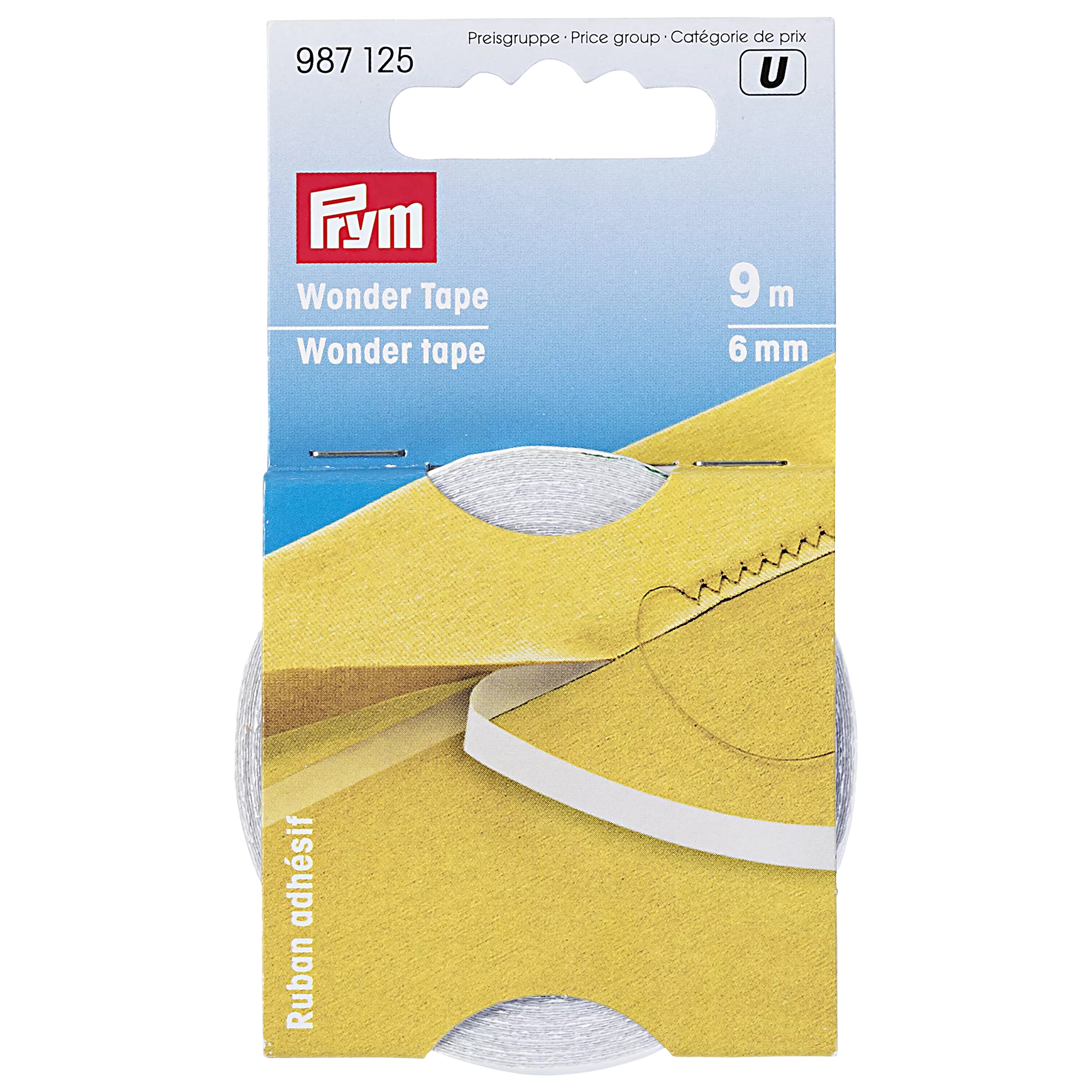 Prym Wonder Tape 6mm x 9m dressmaking tape, imported from the UK