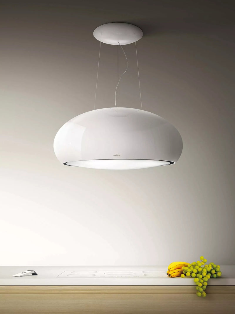 Elica Pearl white island cooker hood remote control, UK version