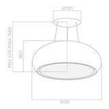 Elica Pearl white island cooker hood remote control, UK version