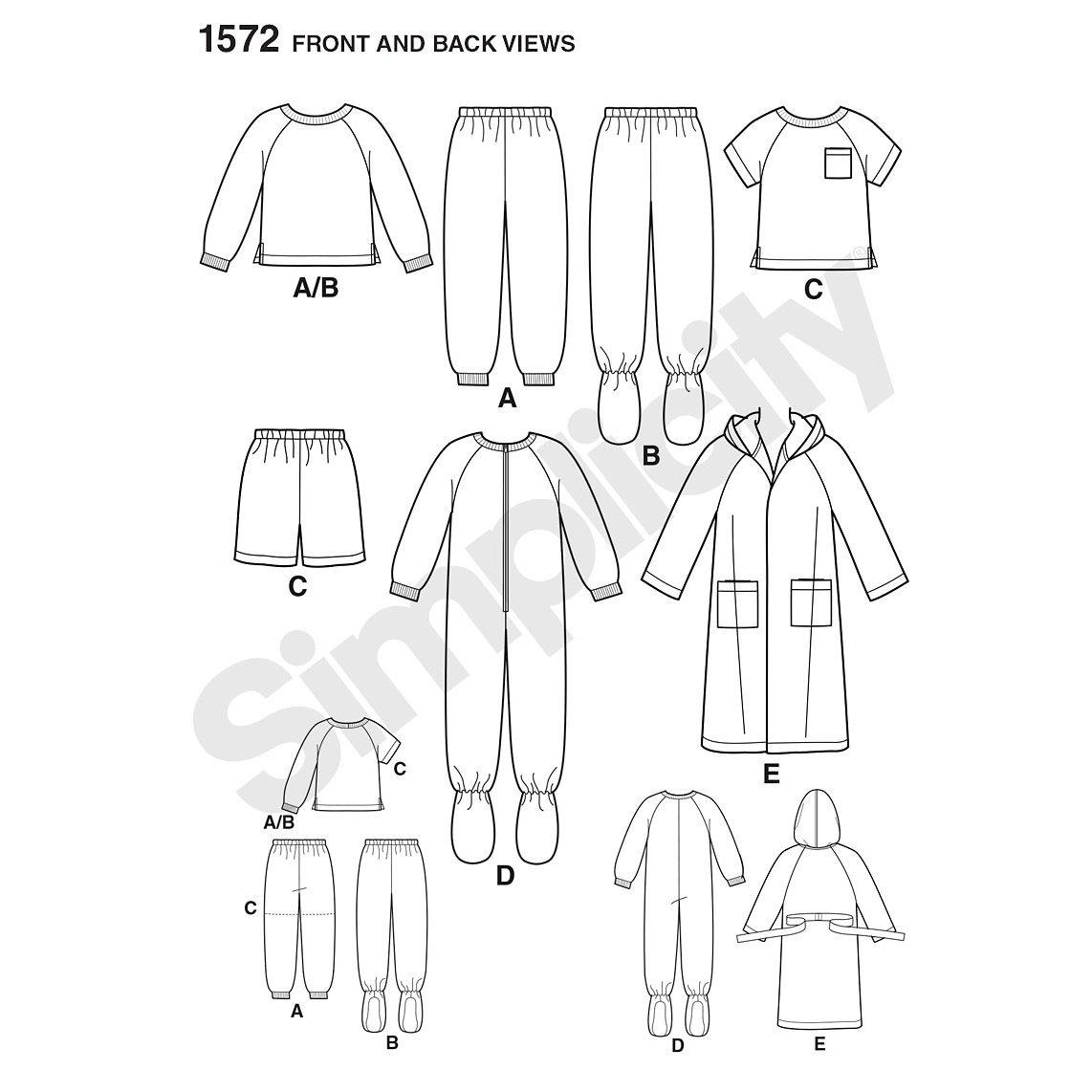 Simplicity sewing pattern children dressmaking leaflet 1572, UK version