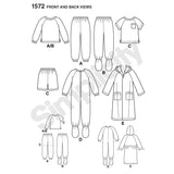 Simplicity sewing pattern children dressmaking leaflet 1572, UK version