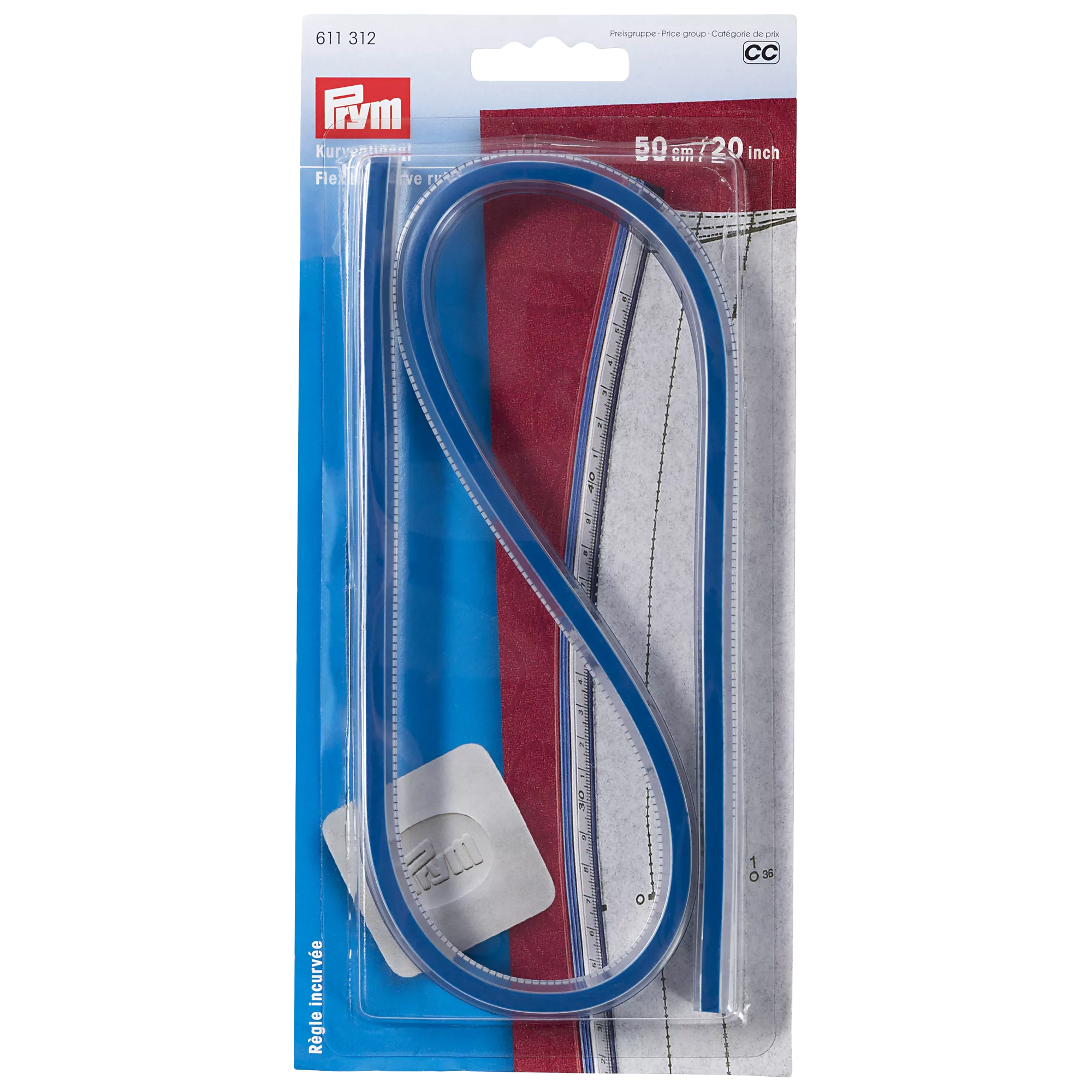 Prym flexible curve ruler 50cm - British product