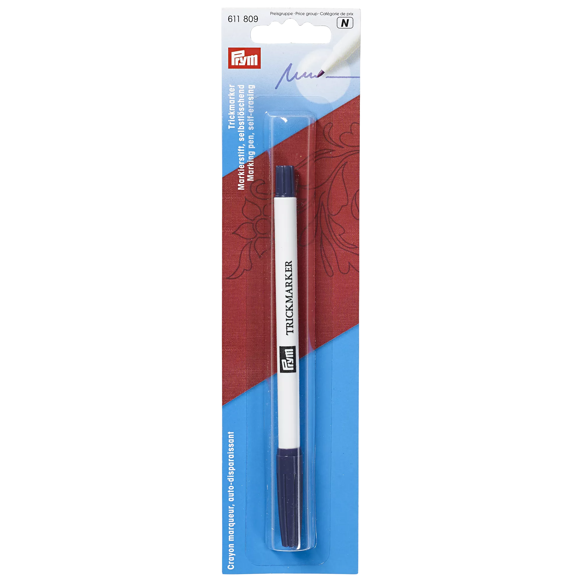 Prym self-erasing Trickmarker Pen with fibre tip - British product