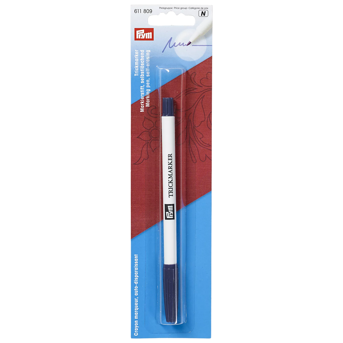 Prym self-erasing Trickmarker Pen with fibre tip - British product