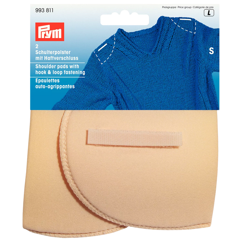 Prym hook and loop shoulder pads small, UK version