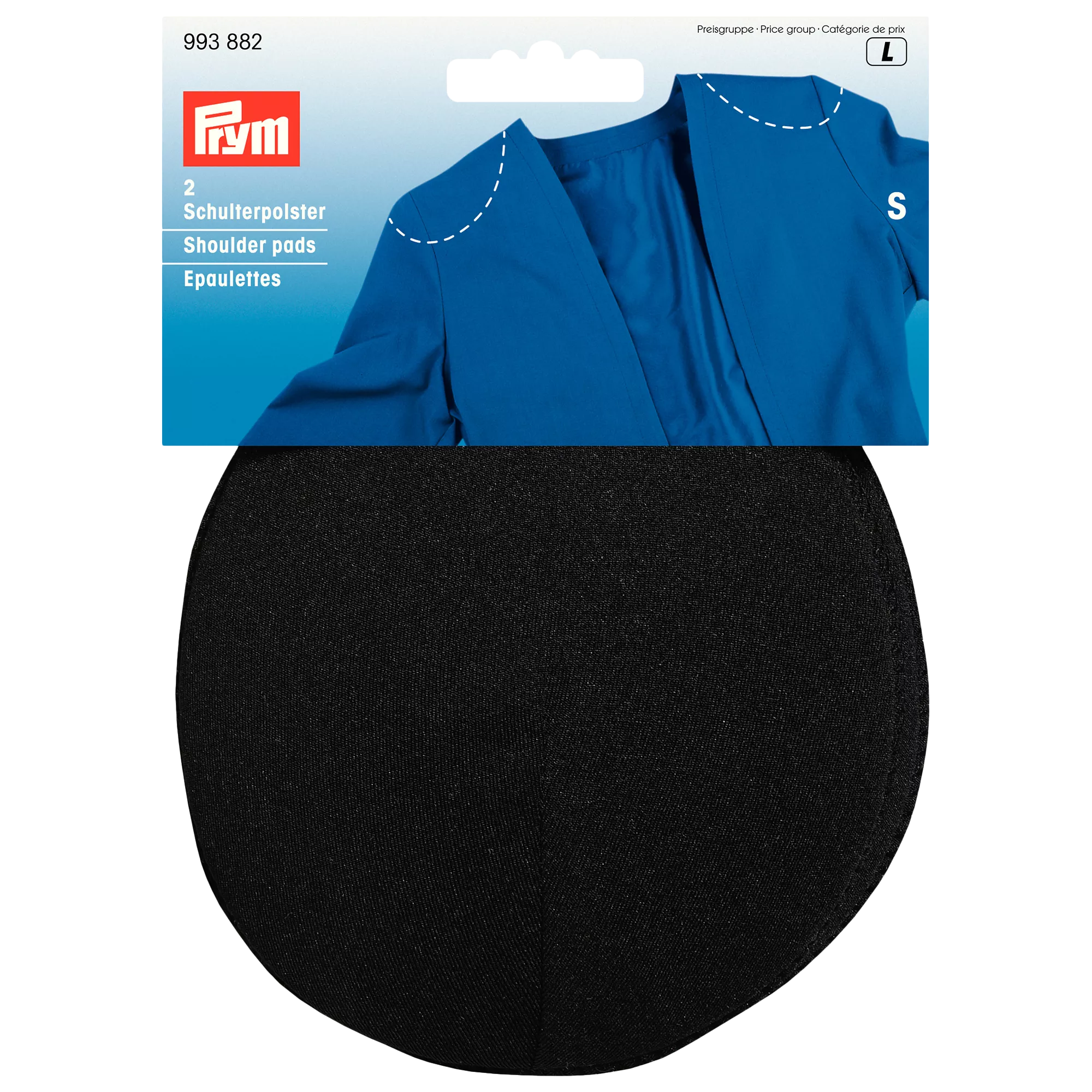 Prym raglan small shoulder pads pack of 2, imported from the UK
