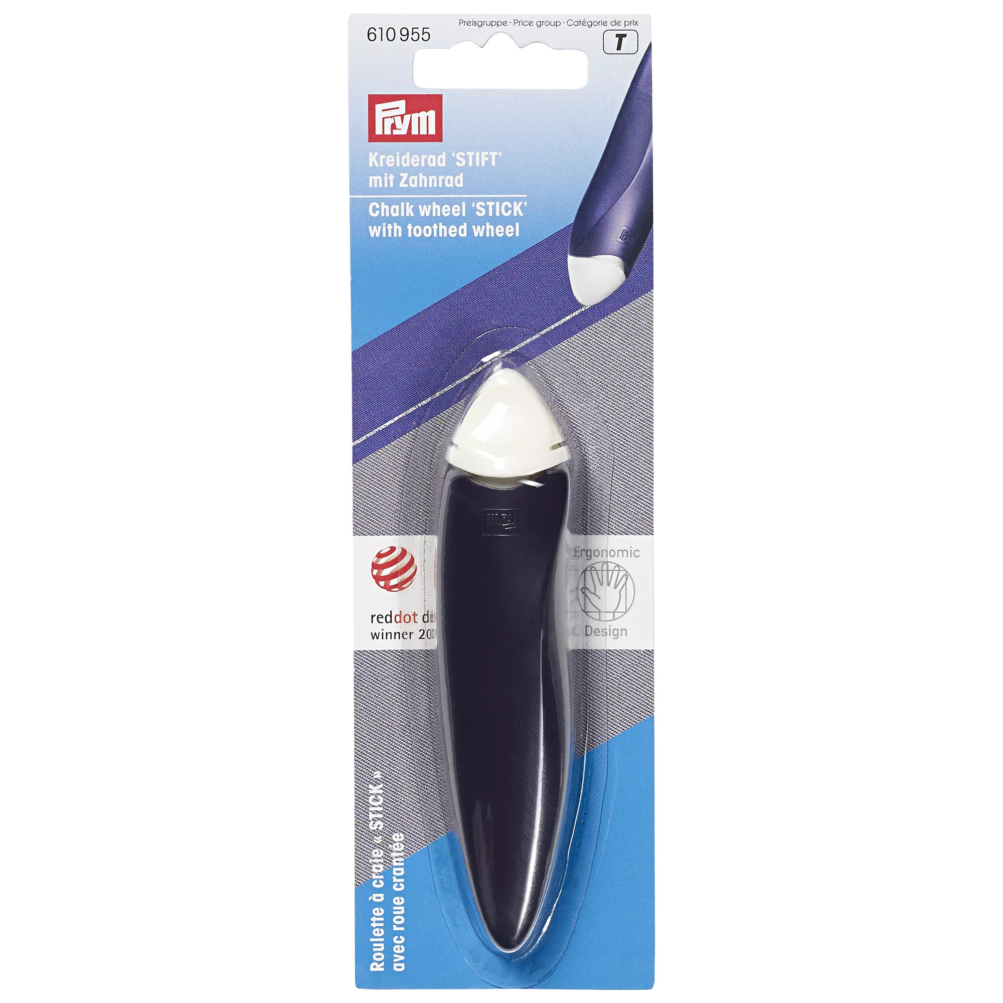 Prym ergonomic chalk wheel stick sewing tool (British brand)
