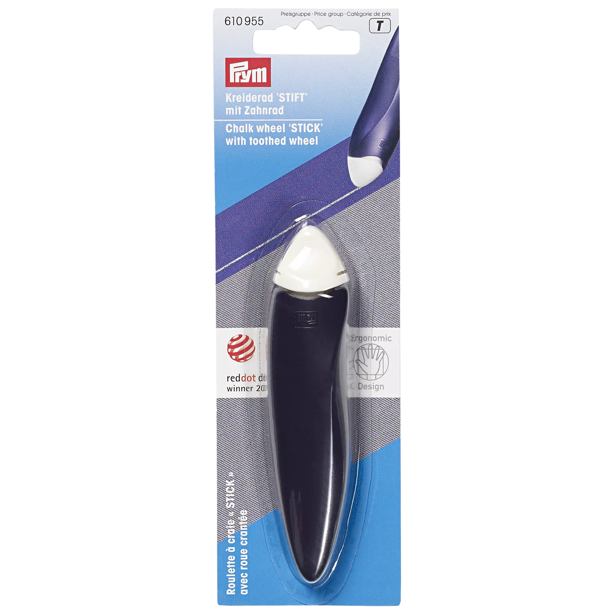 Prym ergonomic chalk wheel stick sewing tool (British brand)