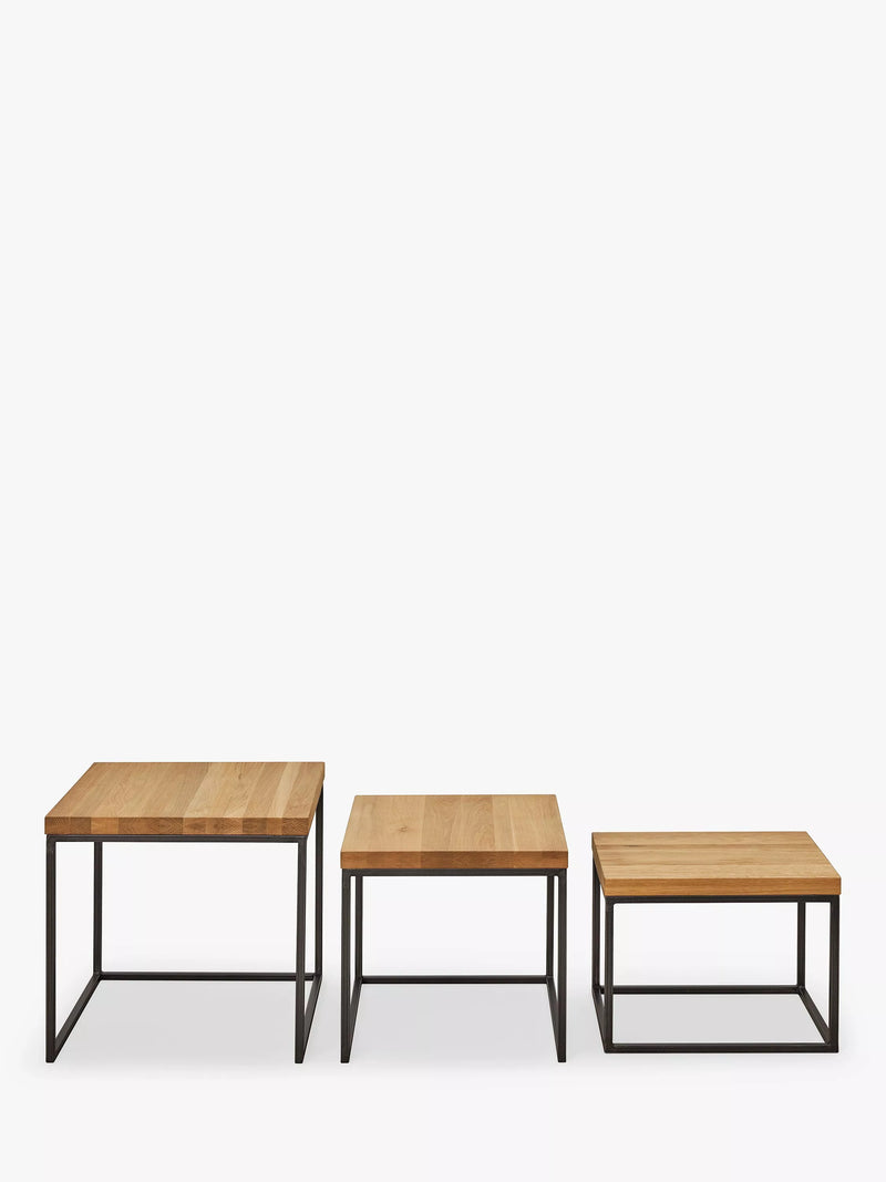 John Lewis Calia solid oak nesting tables - British product