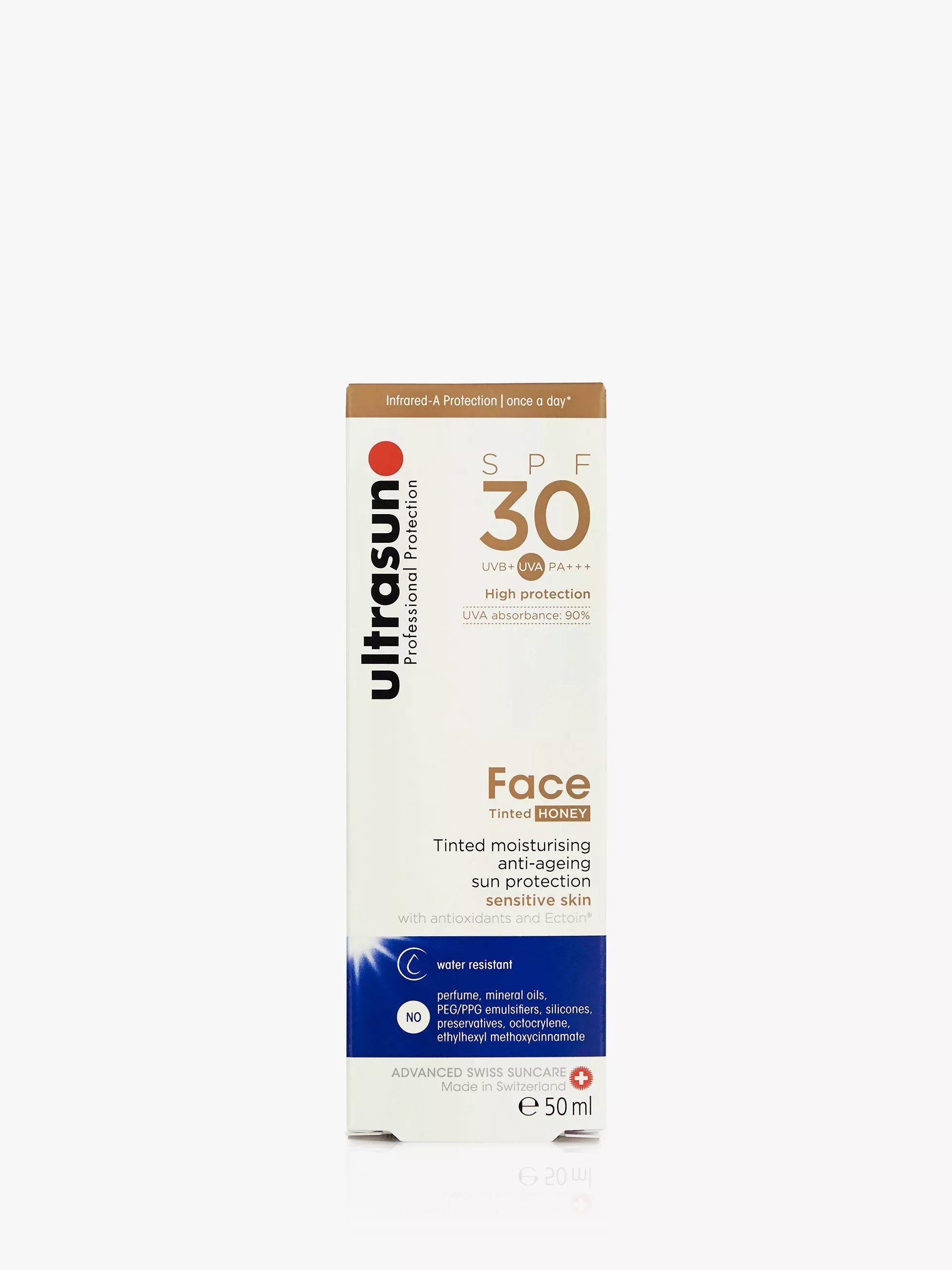 Ultrasun SPF 30 tinted face sun cream 50ml (British brand)