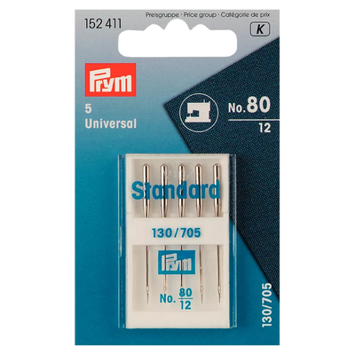 John Lewis Prym Universal Sewing Machine Needles, Size 80, Pack of 5- Buy online at McGrocer